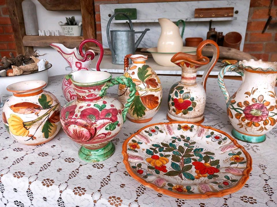 Konvolut Keramik Geschirr,  Krüge, Vasen und Schalen in Alfhausen