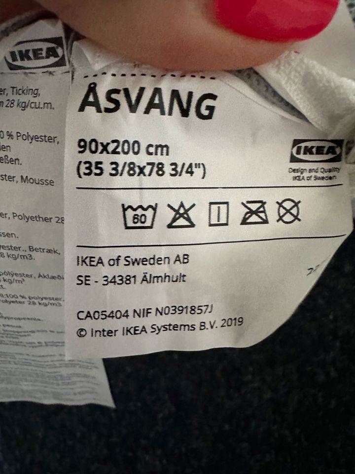 Matratze Ikea wie neu 90x200cm ASVANG +Topper in Erfurt