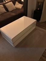 Couch Tisch Hochglanzmatt glas weiß 120x60x40 Niedersachsen - Stelle Vorschau