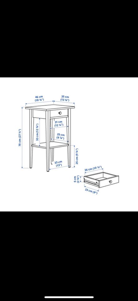 Hemnes Nachttisch Beistelltisch in Schneverdingen