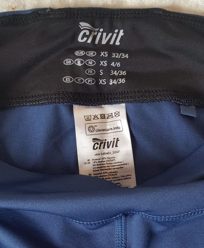 Sportleggings von "Crivit" / 3/4 Länge / Gr. XS (32-34) / NEU in Köln