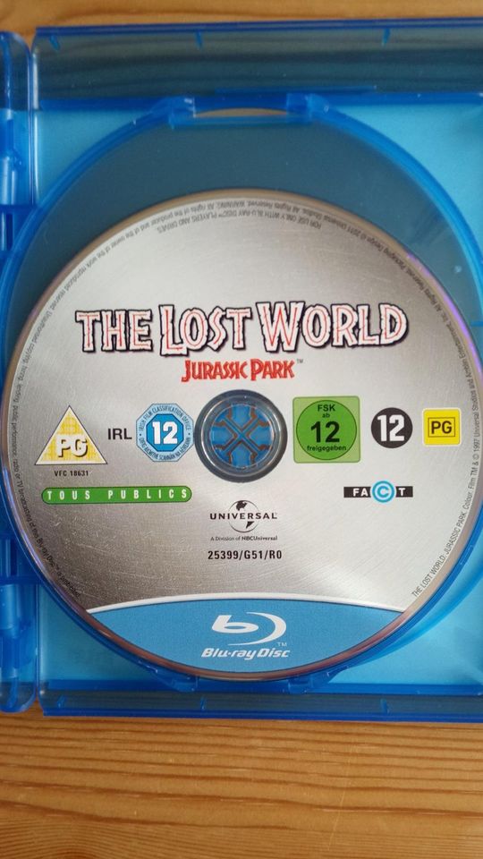Jurassic World 1 - 6  auf 6 Blu- ray's; - incl. Versand ! in Boltenhagen