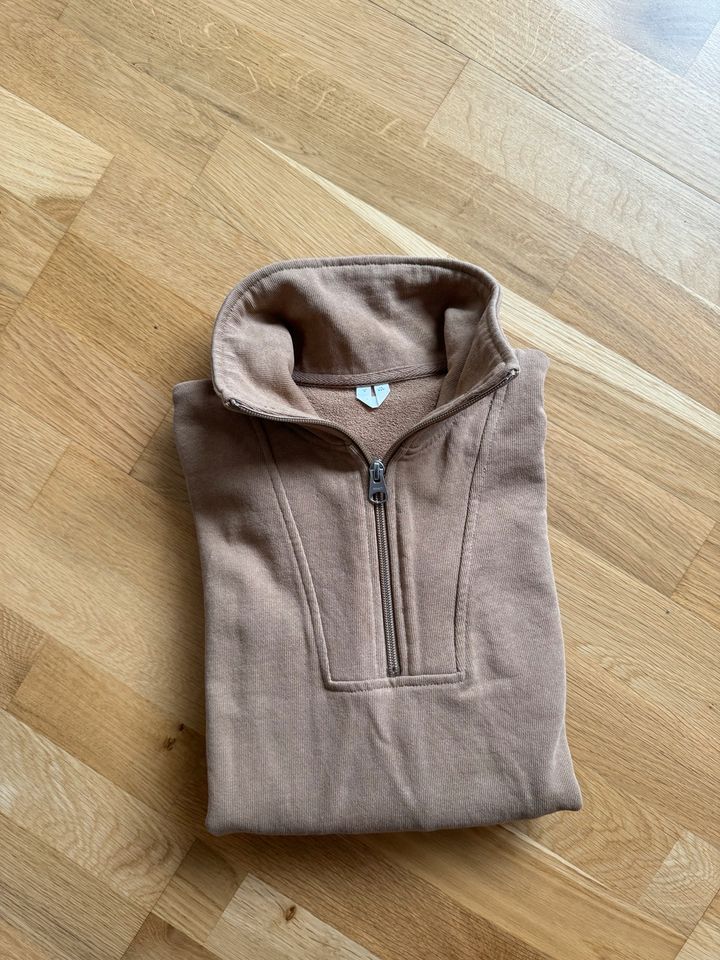 Arket Sweatshirt Pullover mit Zip, beige braun in Köln
