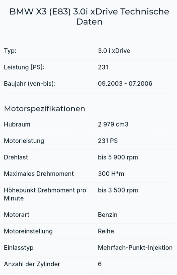 Abgasanlage Mittel- / Endschalldämpfer BMW X3 E83 3.0i Bj. 2004 in München