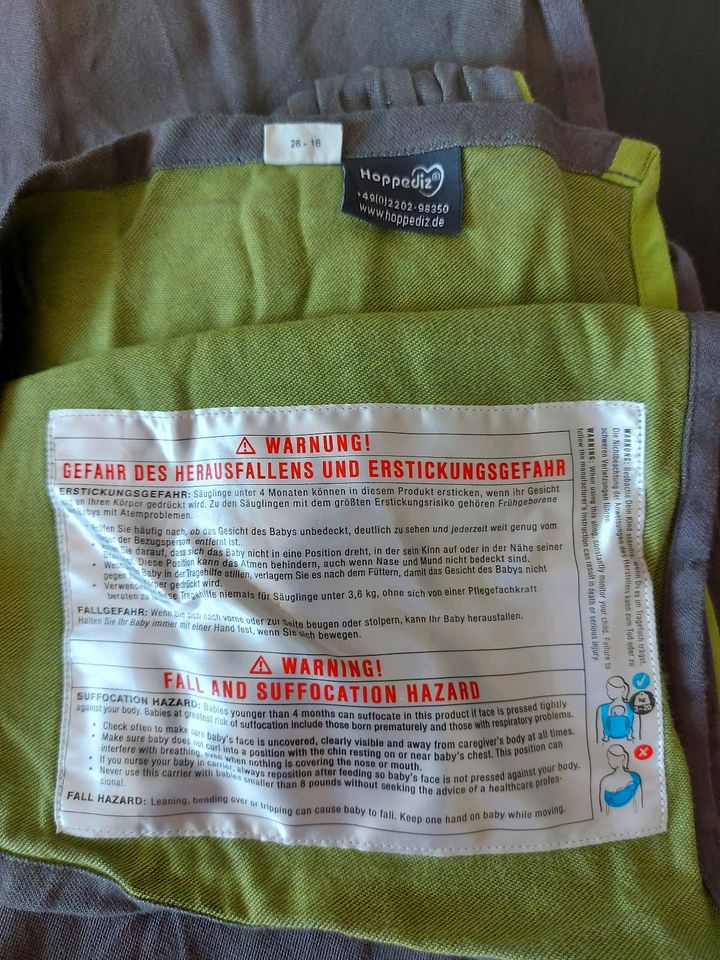 Hoppediz Ring Sling Tragetuch Hüftsitz 3-20 Kg in Lahr (Schwarzwald)