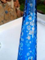Vase blaues Glas Design Linsenschliff Deko Glasvase Sachsen-Anhalt - Osterwieck Vorschau