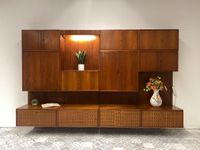 WMK Hochwertige & umfangreiche skandinavische Designer Royal Wohnwand von Poul Cadovius für Cado in Teakholz # Regalwand Regalsystem Highboard Sideboard Stringregal Danish Design Mid-Century Vintage Friedrichshain-Kreuzberg - Friedrichshain Vorschau