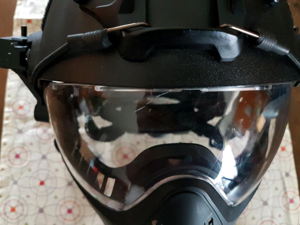 Soft Air Helm/ Paintball + Full-Face Airsoft Maske +NVG Halterung in Dillingen (Saar)