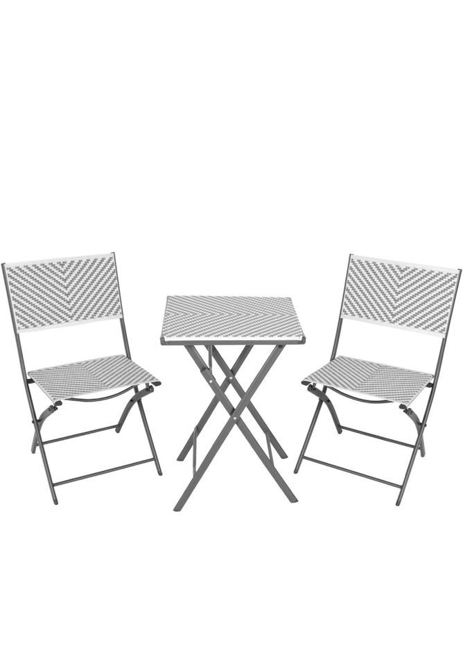 3-Teilig Balkonset Bistroset mit 2 Klappbaren Stühlen und Tisch in Dingolfing