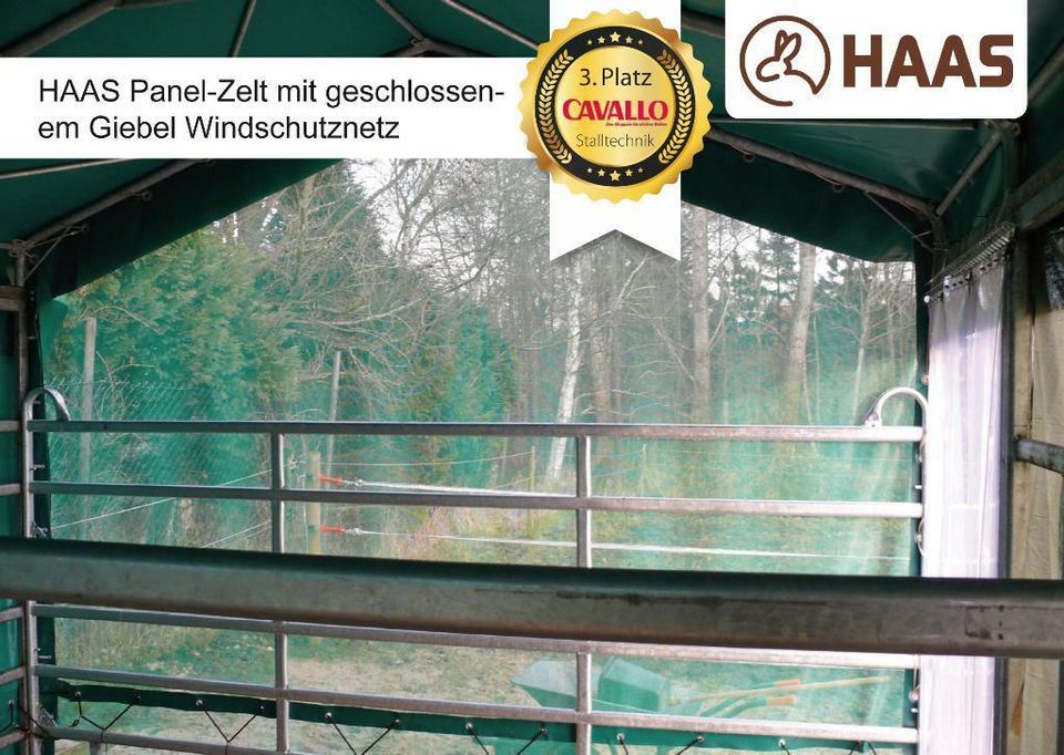 HAAS Panel-Zelt 6x3,6 m–Weideunterstand in Nümbrecht
