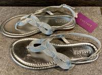 NEU * Lascana Sandalen elegant flach Sommer Pantolette silber 40 Niedersachsen - Boffzen Vorschau