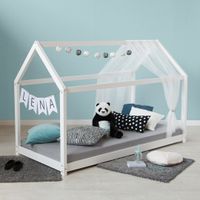 Kinderbett Hausbett Spielbett 90x200 cm Bett Holz Weiß VB129€* Sachsen-Anhalt - Magdeburg Vorschau