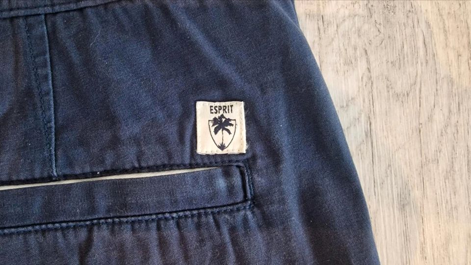 ESPRIT Herren Bermuda, blau, Größe L / 33, Relaxed Fit in Vörstetten