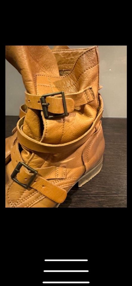 SPM Boots / Stiefeletten Gr. 41 braun / cognac Leder NEUWERTIG in Dannenberg (Elbe)