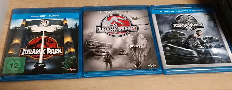 Jurassic World, Jurassic Park Blu-ray 3x in Wuppertal