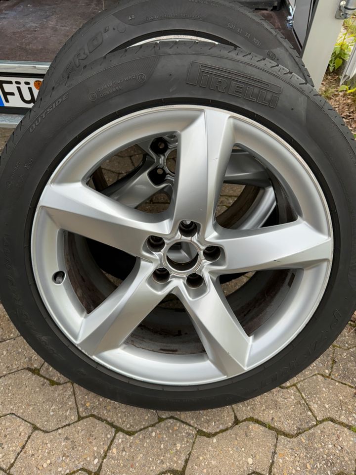 4x komplett Räder Audi SR Alu 255 45R19 104Y Pirelli PZERO, in Oberasbach