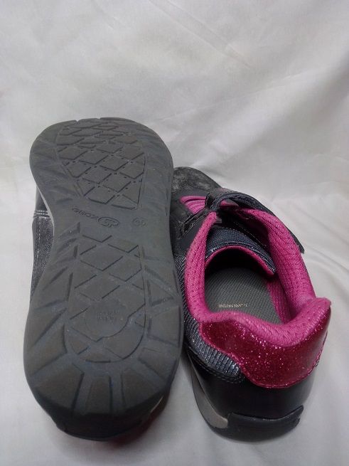 GEOX Respira Sneaker grau / pink mit Glitzer Gr.36 in Kamp-Bornhofen