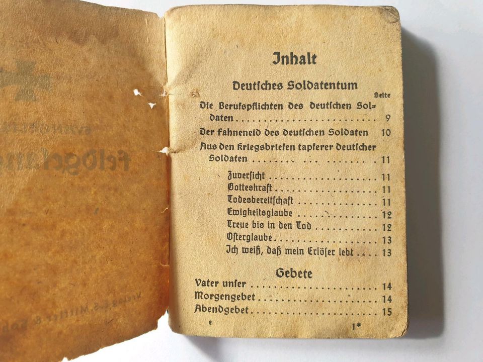 Evangelisches Feldgesangbuch Verlag Mittler und Sohn Berlin SW 68 in Anklam