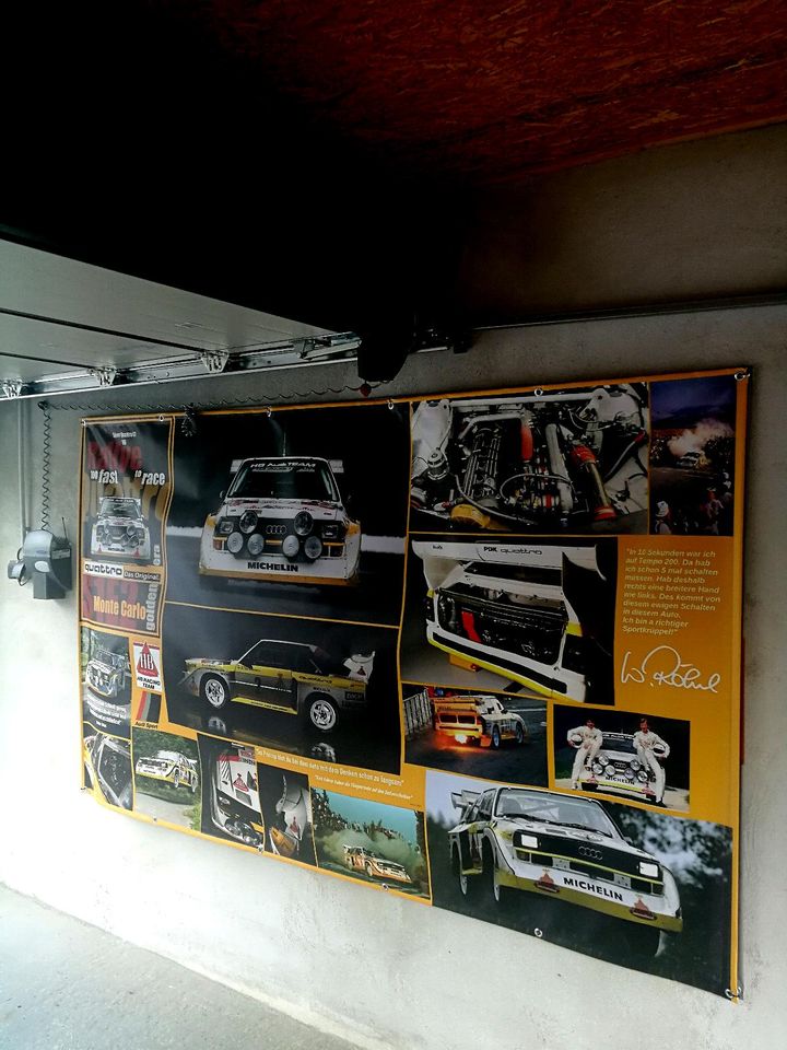 Audi S1 Sport Quattro Rallye XXL 2,5x1,5m Banner Walter Röhrl VW in Dietzhölztal