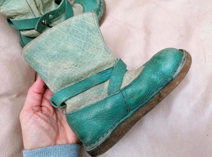 TRIPPEN GR. 23 24 LEDER FELL ÖKO BIO STIEFEL SCHUHE NACHHALTIG in Wuppertal