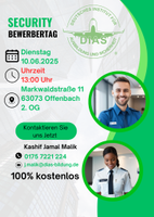 Sicherheitsmitarbeiter (m/w/d) – 10.06.2025 Frankfurt am Main - Dornbusch Vorschau