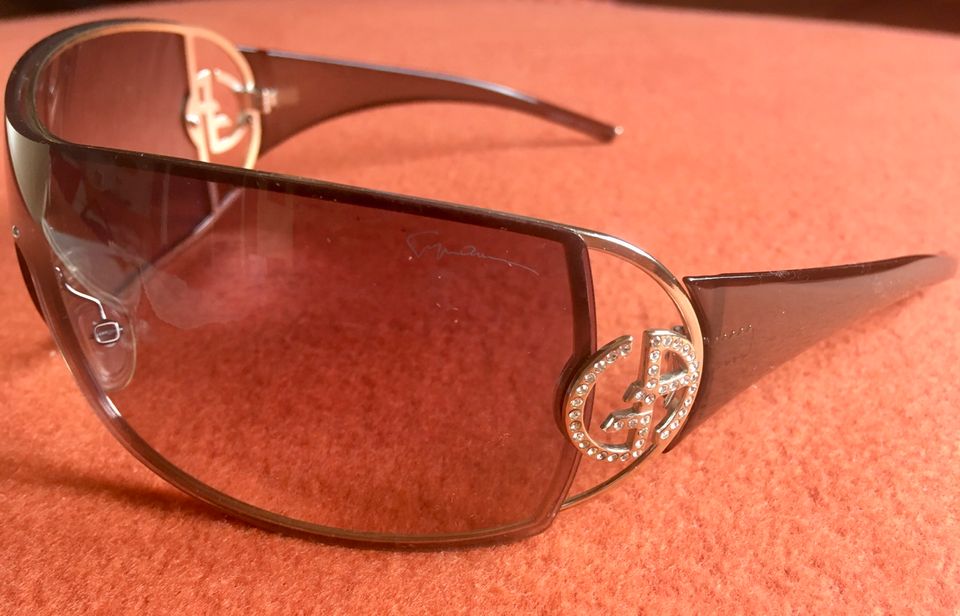 Giorgio Armani ❤️ Sunglasses wrap-around Sonnenbrille Gold Strass in Mannheim