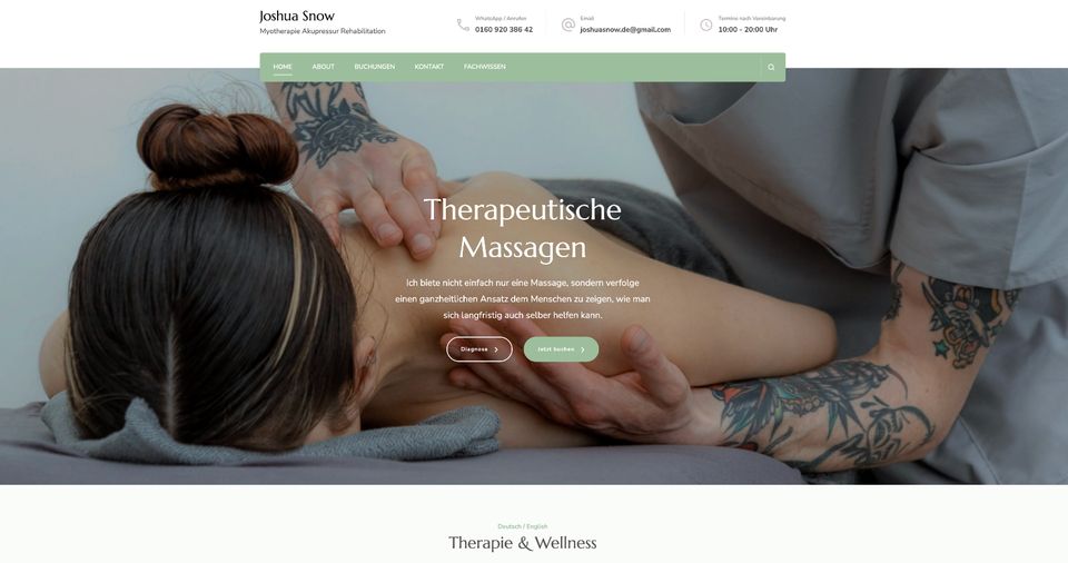 Myotherapie - Massage Therapeut - Berlin Mobiler Dienst + Praxis in Berlin