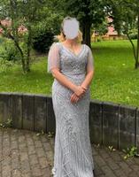 Abendkeid abiye elbise grau silber glitzer hellblau kleid robe Thüringen - Gera Vorschau