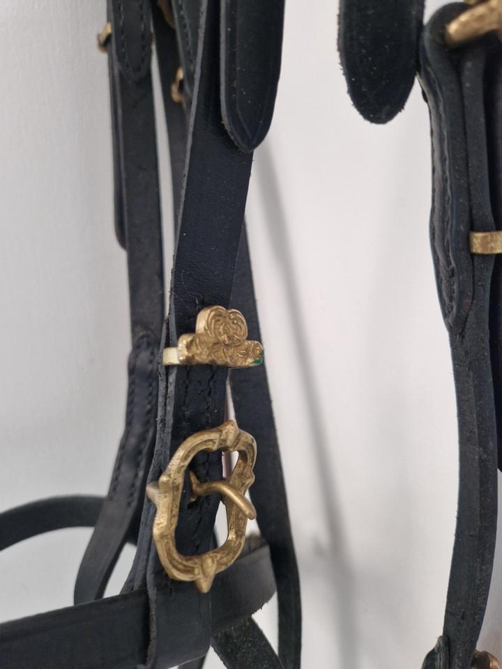 Barockzaum Barockkandare Portugisischer Zaum WB schwarz gold in Seesen
