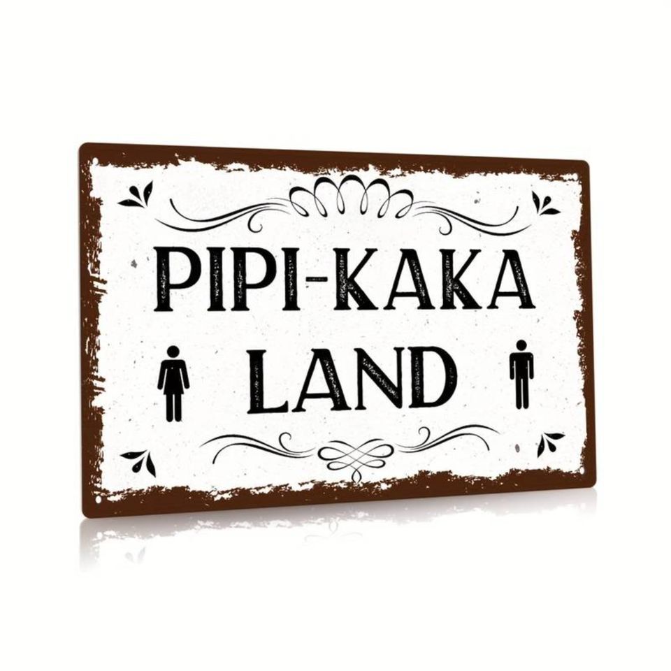 Lustige PIPI-KAKA LAND WC Toilettenschild  Blechschild NEU in Ochsenhausen