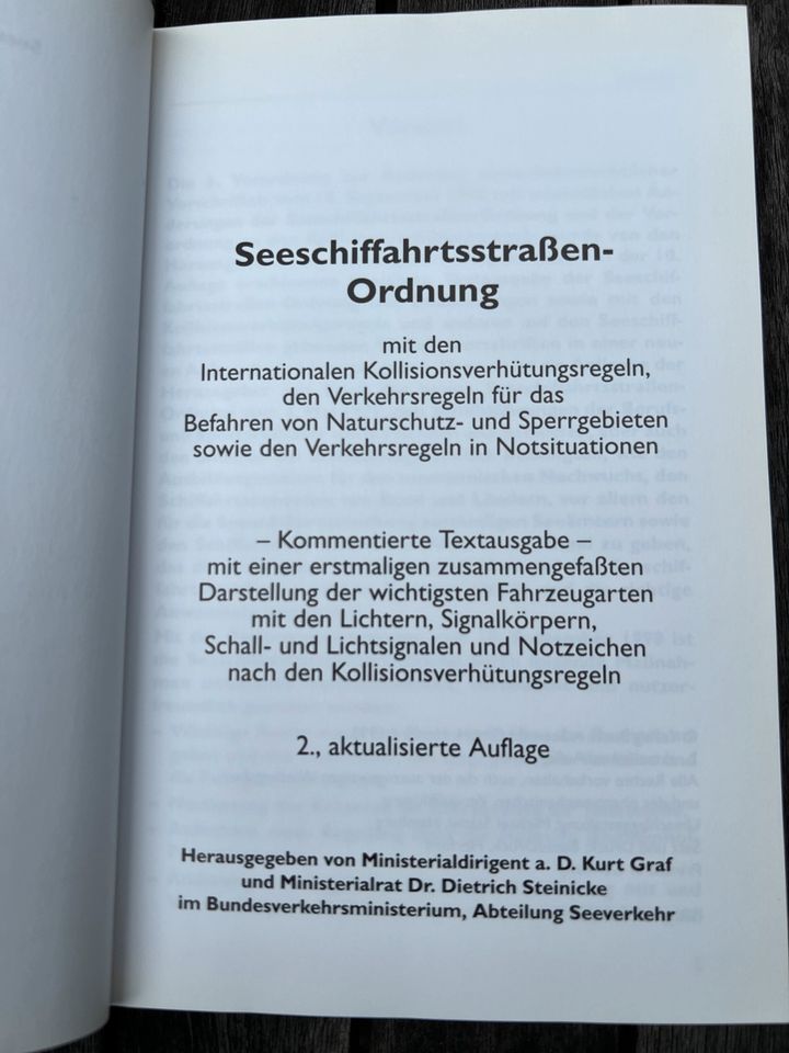 Seeschifffahrts –Straßen –Ordnung 2. aktualisierte Auflage in Berlin