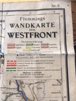 alte Karte über den Verlauf der Westfront von 1914 Baden-Württemberg - Gottenheim Vorschau