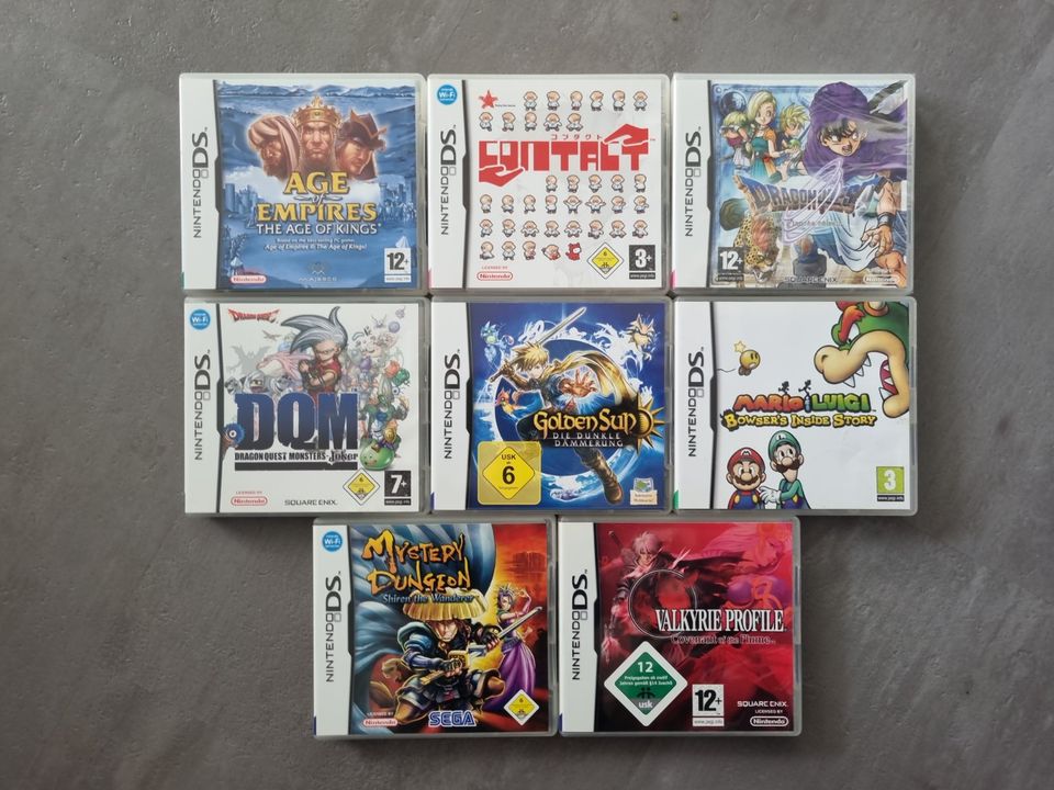 Die letzten Nintendo DS Games aus der Sammlung in Freising