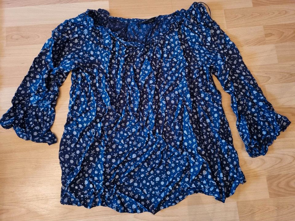 Bluse für Frauen/Damen blau/weiß Gr.42 in Fröndenberg (Ruhr)