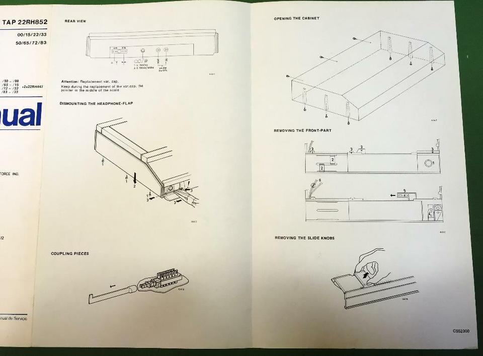 Philips Stereoanlage Konzertmeister 852 - 22RH852 Service-Manual in Brake (Unterweser)