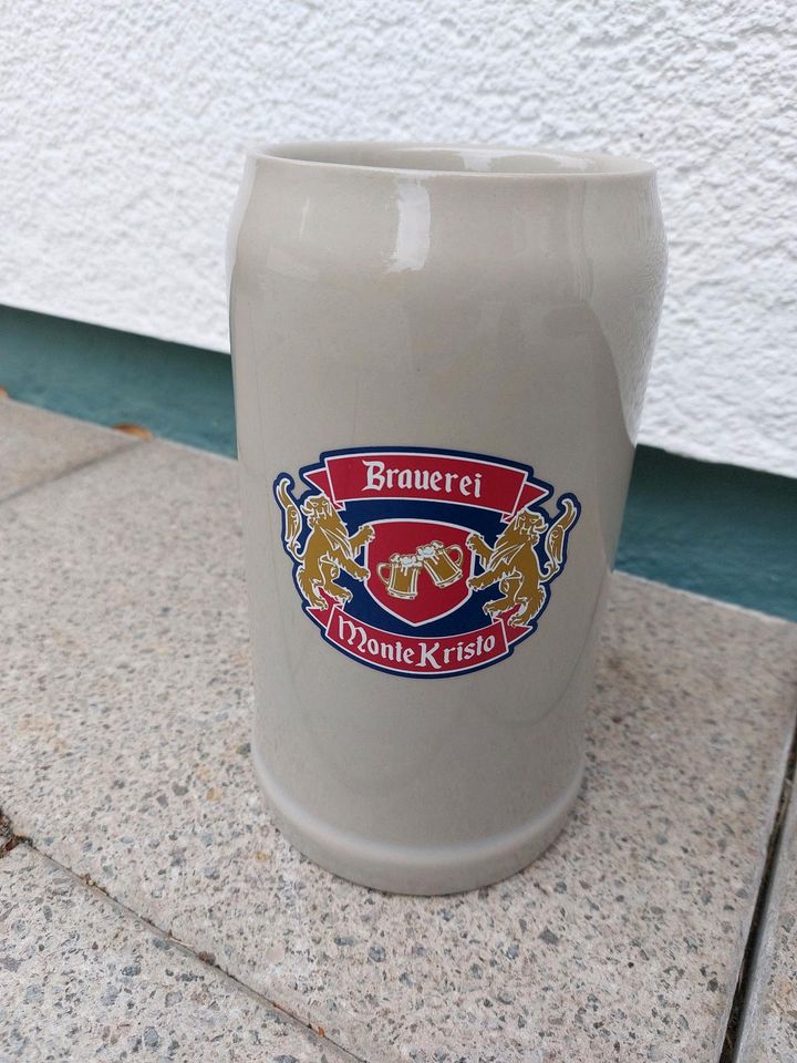 Steinkrug 1 Liter Brauerei Monte Kristo in Kruft