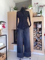 Diesel Jeansbluse, schwarz, Pailletten, Baumwolle Hessen - Viernheim Vorschau