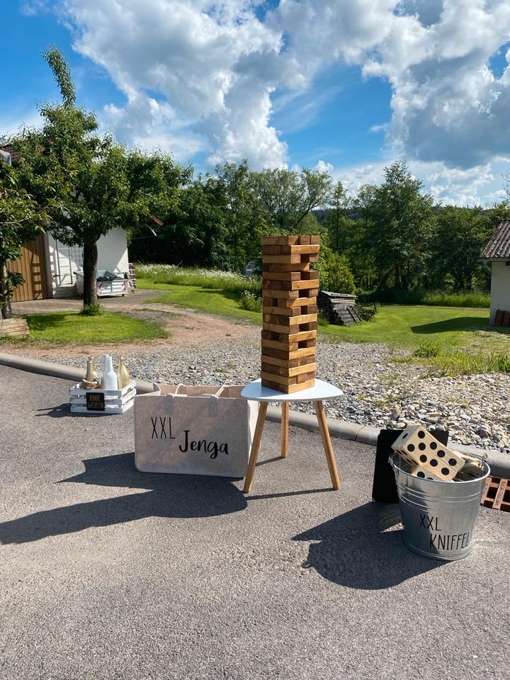 Verleih; XXL Spiele Jenga, Kniffel Hochzeit Kindergeburtstag in Haßfurt
