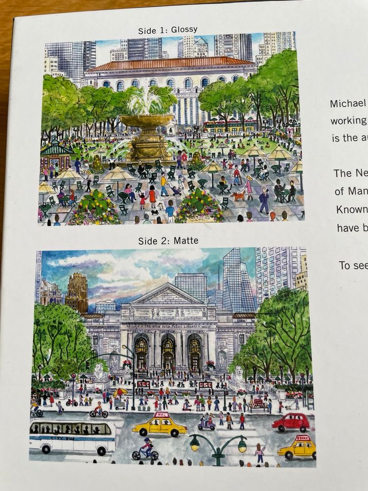 Doppelseitiges Puzzleset, 500 Teile, Motiv: Bryant Park, New York in Berlin