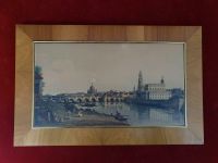 Antiker Kunstdruck Dresden Canaletto-Blick Bild gerahmt Sachsen-Anhalt - Halle Vorschau