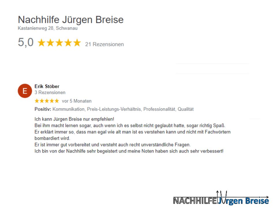 Mathe Nachhilfe Einzelunterricht bis Klasse 10 Online in Freiburg im Breisgau