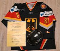 DEB Eishockey Helm Gogulla Nationalmannschaft gameworn Nordrhein-Westfalen - Eitorf Vorschau