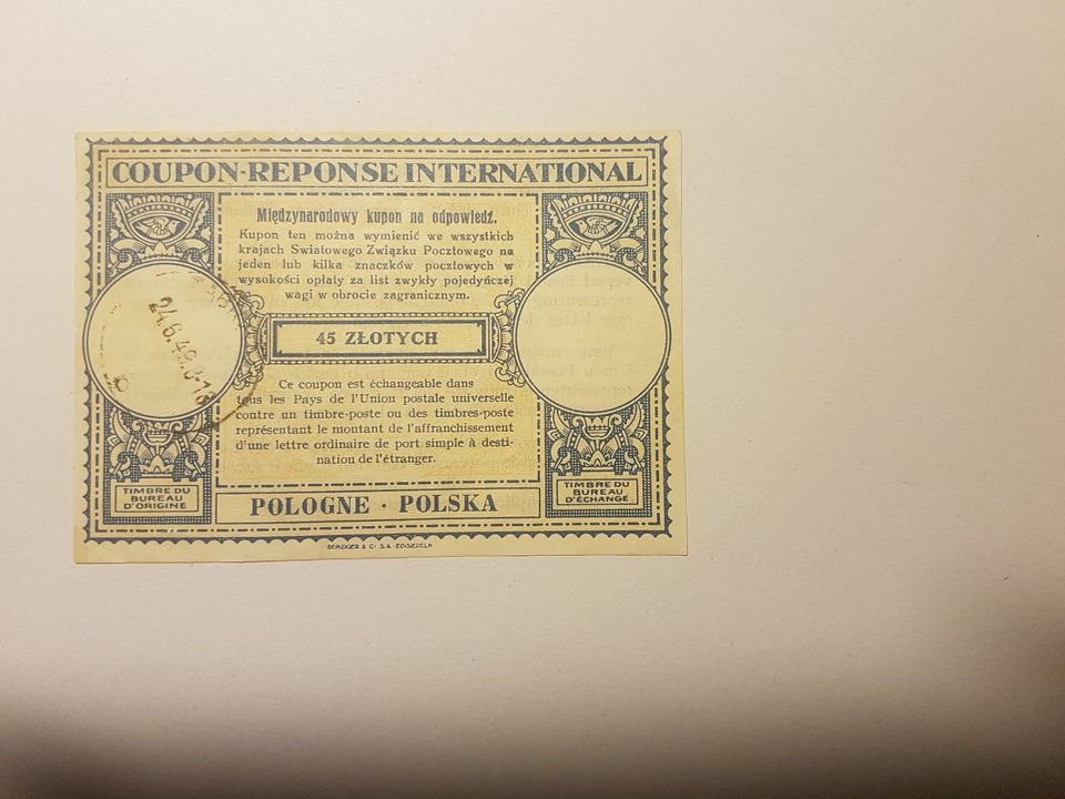 Reponse International "Internationaler Antwortschein" Briefmarke in Frankfurt am Main