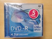 DVD-Rohlinge TDK, 16x, 4,7 GB, DVD -R (5er Pack, neu) Rheinland-Pfalz - Windhagen Vorschau
