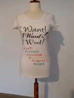 Top-Shirt weiß I want love puppy chocolate sunny happiness $ Bayern - Augsburg Vorschau