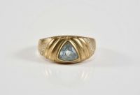 333 Gold Ring goldring 8k aqua Blautopas Edelstein Berlin - Mitte Vorschau