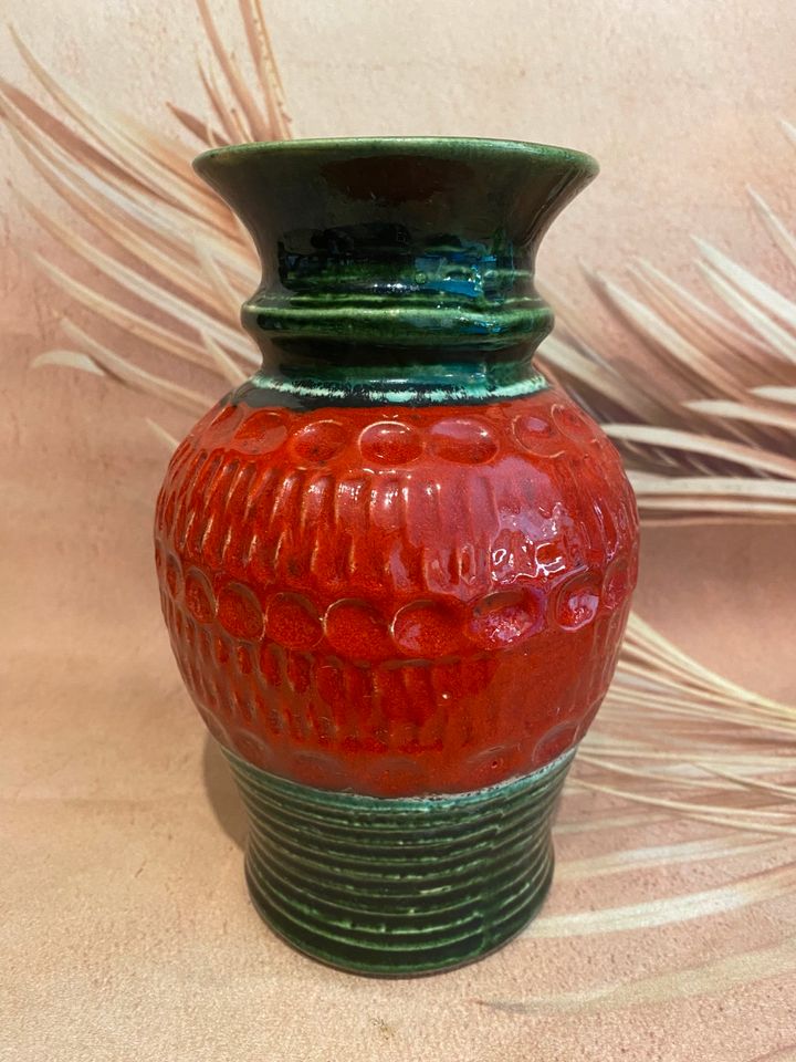 Bay Vase 76 20 grün rot 60er 70er Jahre vintage in Rüsselsheim