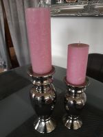 2 silberfarbene Kerzenständer inkl.Kerzen Nordrhein-Westfalen - Aldenhoven Vorschau