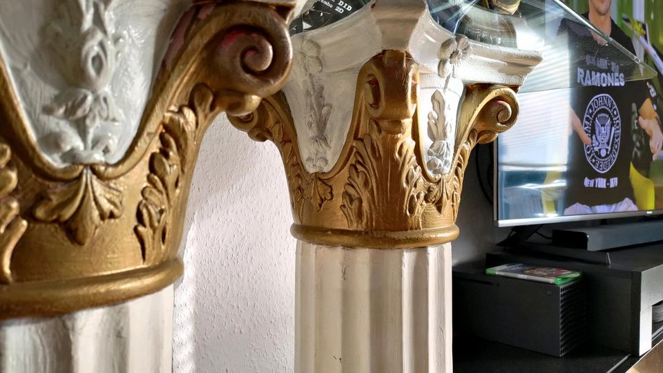 Säulen Tisch glas griechischer/römischer Flur Konsole Wohnzimmer in Leopoldshöhe