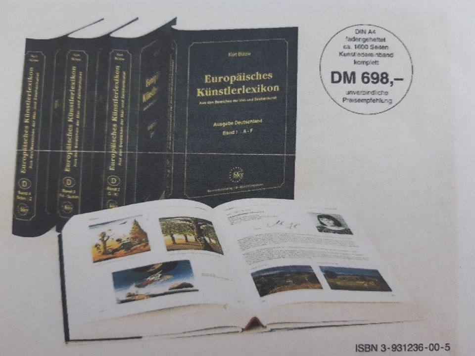 Europäisches Künstlerlexikon 4 Bände Kurt Bütow ISBN 3931236005 in Schneeberg